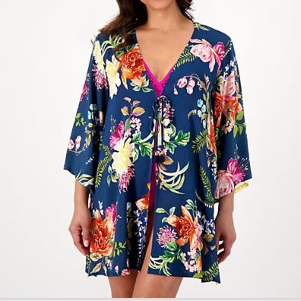 Jantzen Floral Kimono Swim Cover Up - Picture 8 of 9